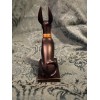 5 Inch Egyptian Anubis Dog Figurine in Black and Gold