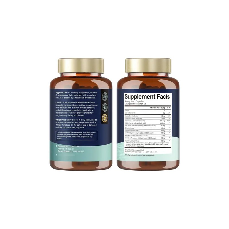 Totaria Tudca 1000mg + Cardo Mariano Con 120 Caps Hecho