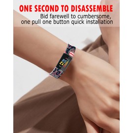 PLKTJOSA Compatible with Charge 6/Charge 5 WatchBands for Women Men,Elastic Adjustable Wristbands,Breathable Sport Band Soft Waterproof Health Tracker(Colorful Skull Floral)