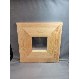 IKEA MALMA Mirror Natural Wood Framed 10"x10" Unfinished Pine