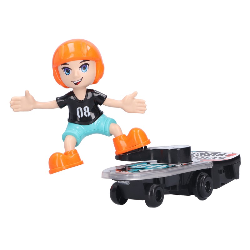 Children Electric Cartoon Scooter Toy Music Light 360° Rotation Stunt