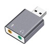 USB Audio Converter Adapter, External Sound Card Non-Powered Earphones, USB