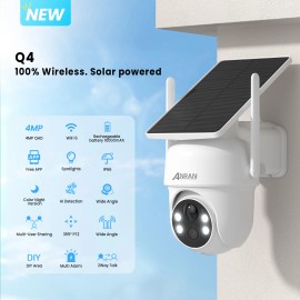 ANRAN Wireless Solar Battery Security IP Camera 3MP Outdoor Home WIFI CCTV FHD
