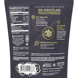 Fiber Supplement Prebiotic Organic | Vegan Fiber Supplement Plant-Powered Gut Health Booster with Pure Ingredients for Digestive Harmony | Vegan & Non