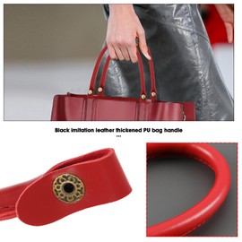 Be In Your Mind Pack of 2 Bags Handles Handbag Handles Replacement PU Leather Decorative Bags Straps Handbag Band Decorated Accessories 3 Colours, red