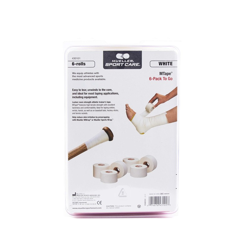 MUELLER Sports Medicine MTape Rolls To Go, Quality Athletic Tape,