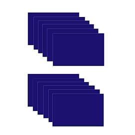XLNTECH 100% Laser Engraving Double Color Sheet, Dark Blue/White (7" x 11“ x .060”, 12 Pieces) for Signs, Badges.