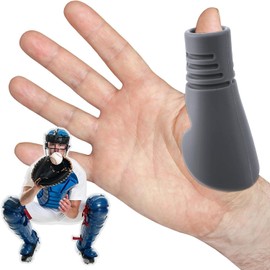 Protector de pulgar para béisbol y sóftbol, protector de silicona para softball Pro Hitter Catcher Gear Protector de pulgar para prevención de lesiones en la mano (grande)