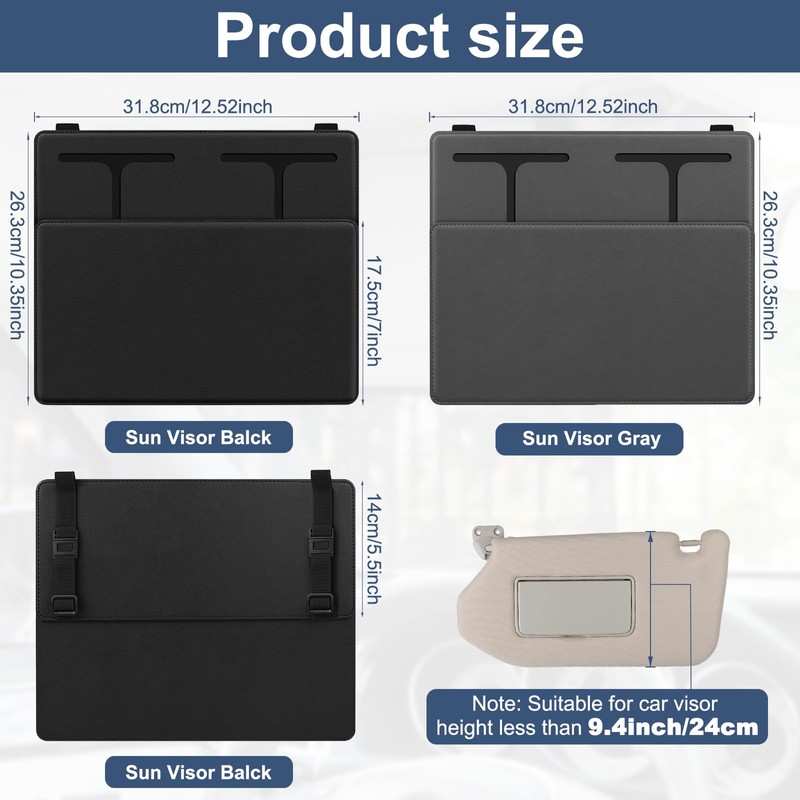 NAZZO Sun Visor Extender for Car, Visor Sunshade Sun Blocker