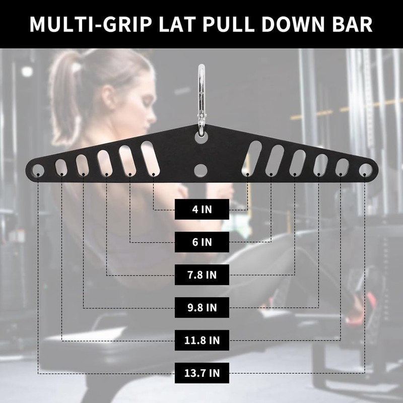 YEHEI Multi-Grip LAT Pull Down Bar for Home Gym Fitness
