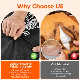 Upgraded 23in BBQ Blanket for Resting Meat with Grill Accessories, Insulated Meat Resting Bag & Accessories for Brisket, Pork, Turkey – BBQ Gifts for Men, Dad, Grill Lovers with Gift Box