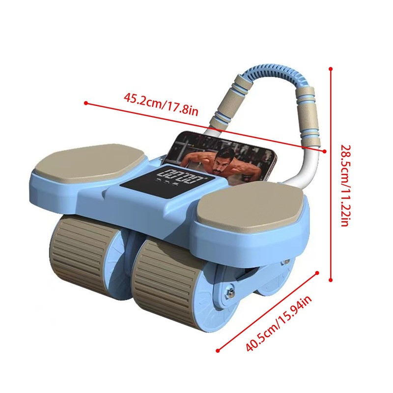 Generic Abdominal Plank Roller Wheel with Elbow Support, Automatic Rebound