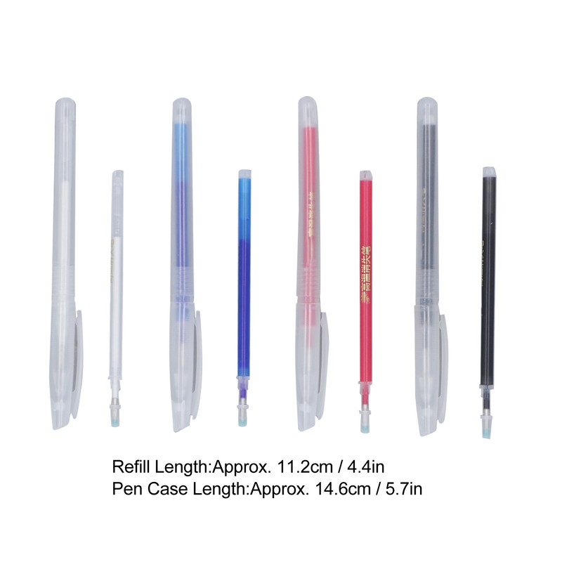 100Pcs Heat Erase Pens Erasable Smoother Writing Various Colors Fabric