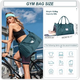 Pakembl Gym Bag Womens Mens with Shoes Compartment and Wet Pocket,Travel Duffel Bag for Women for Plane,Sport Gym Tote Bags Swimming Yoga,Waterproof Weekend Overnight Bag Carry on Bag Holdalls A7