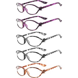 5 Pairs Reading Glasses Fashion Ladies Readers Spring Hinge lens +3.5
