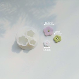 Meeeyya - Cortadores de arcilla polimérica, mini cortadores de arcilla para la fabricación de aretes de arcilla polimérica, 5 formas de micro flores y moldes de arcilla, cortadores de arcilla para