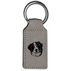 Bernese Mountain Dog Keyring, Bernese Mountain Dog Keychain (Gray)