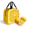 Cute Women Lemon Insulated Lunch Box,Portable Lunch Bag Tote