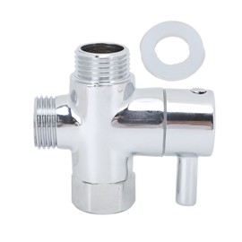 3 Way G1/2 Shower Diverter Valve Copper Shower Arm Diverter Valve for Hand Held Showerhead Electroplate