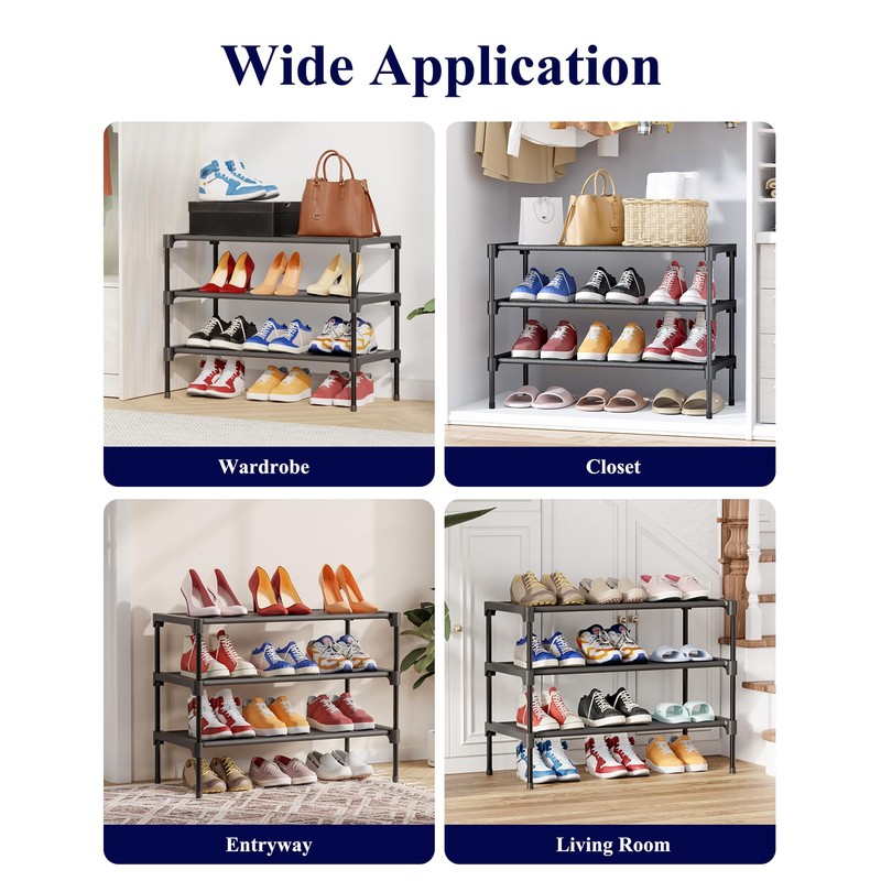 Kitsure Shoe Rack - Non-Woven Shoe Rack Shelf, Shoe Organizer