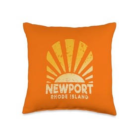 Newport RI - Sunny Newport Rhode Island Throw Pillow