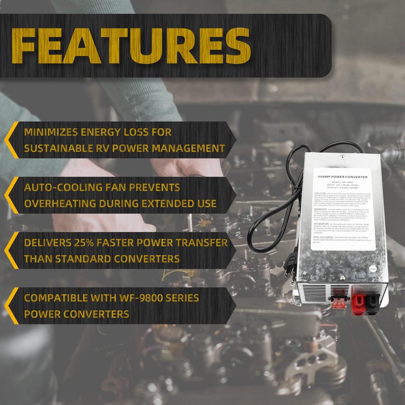 Dasbecan WF-9855 55 Amp RV Power Converter Compatible with WF-9855-MBA