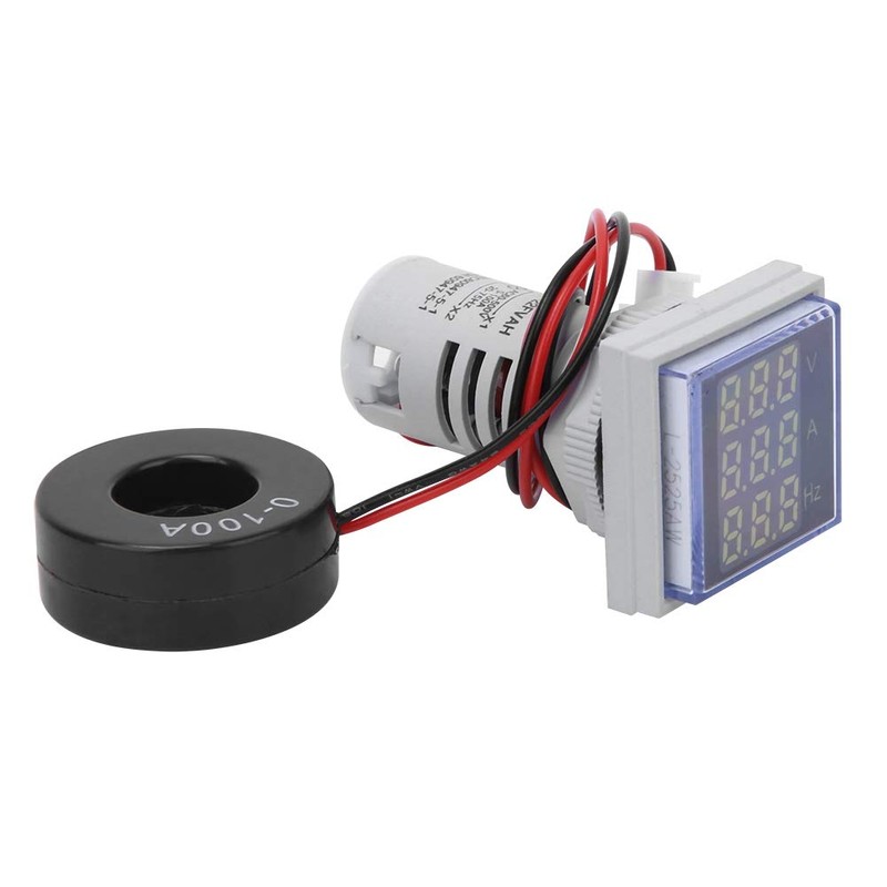 HURRISE 3-in-1 Digital Multimeter AC 60-500V 0-100A Voltage Current Frequency