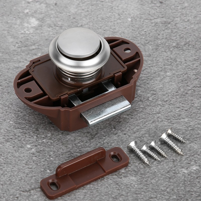 Boat Cabinet Drawer Push Lock Zinc Alloy Handle Button Lock