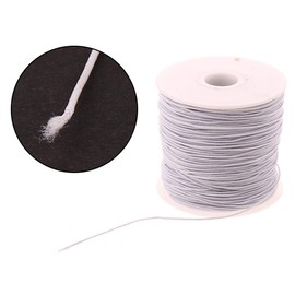 1mm White Elastic Cord Beading Thread Stretch String for Bracelet Making 109 Yard