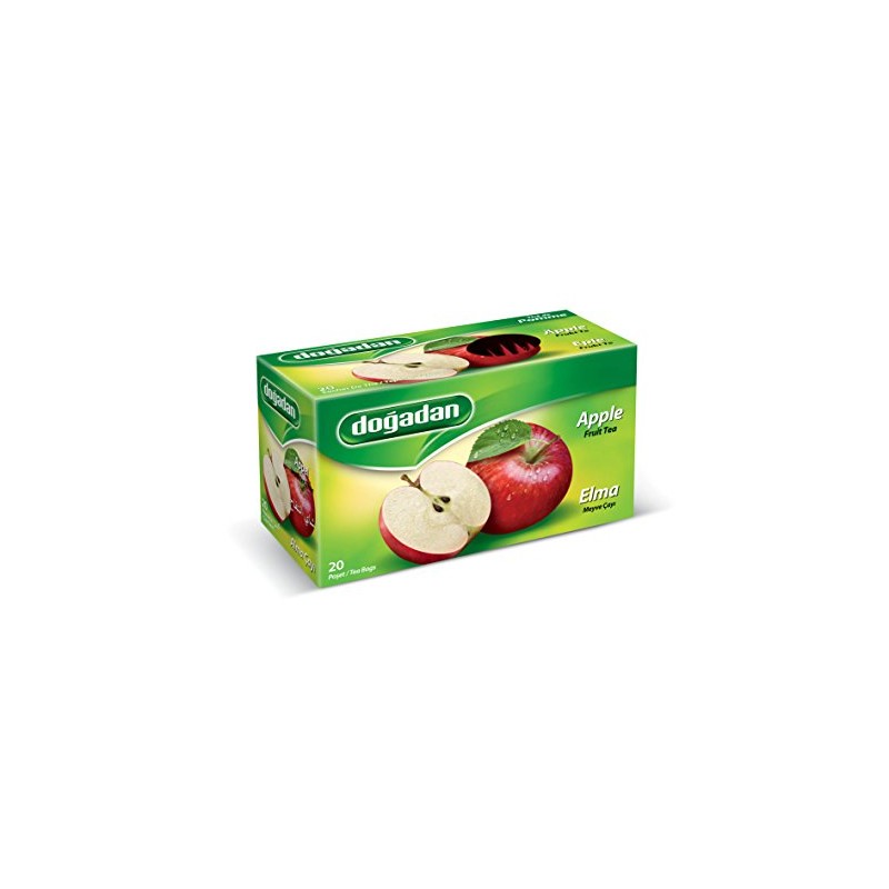 Dogadan Elma Cayi Apple Tea, Premium Turkish, 20 Tea Bags