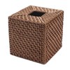 DOKOT Rattan Tissue Box Cover Square Napkin Holder for Home