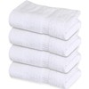 GOLD TEXTILES Premium White Hand Towels for Bathroom -100% Ring