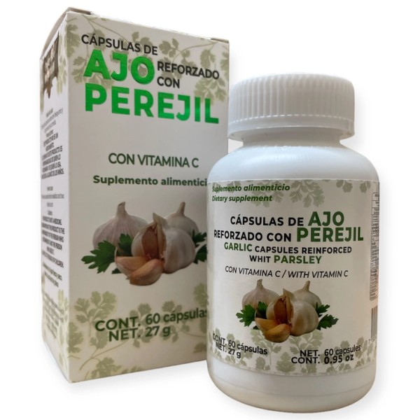 Herbolaria Saludable Ajo con perejil 60 cápsulas