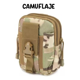 LJK Bolsa Morral Tactica Celular Cinturon Multiuso Camuflaje Mil