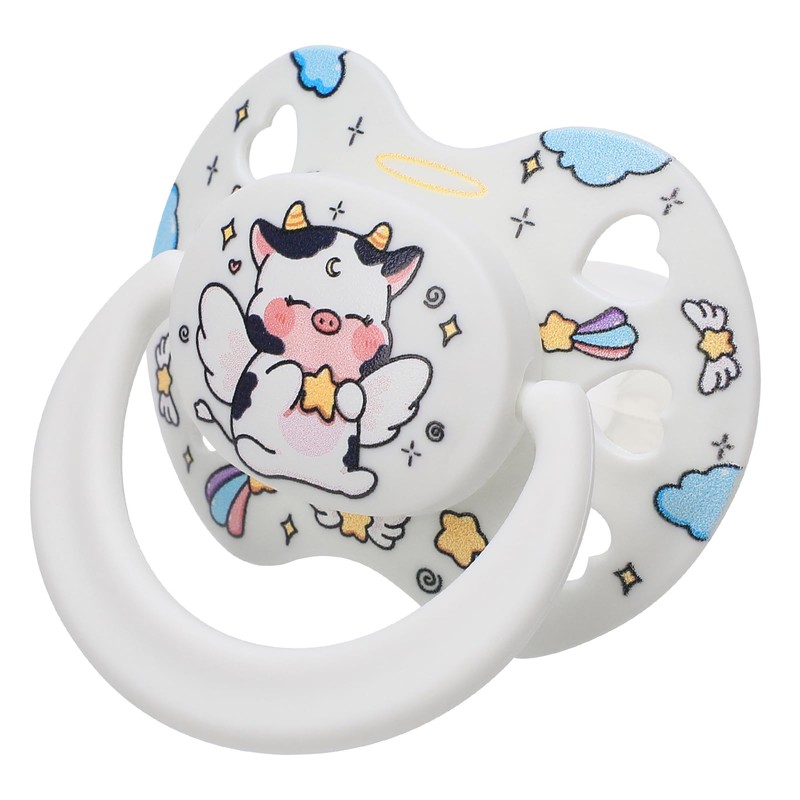 Cute Adult-Size Pacifier for Anxiety: Silicone Binky Stress Relief White