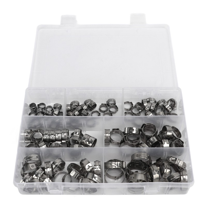 130Pcs Stainless Steel Hose Clamps 6 to 21mm Hose Clip
