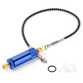BOGERDACK PCP Hand Pump Air Filter 30Mpa Water-Oil Sparator, with 20 inch Spring Flexible Hose, 8mm Female and Male Quick Connect for High Pressure Air Compressor Pump, Inflator（Blue）