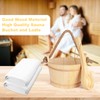 Sauna Bucket and Ladle Set,1.6Gallon(6 Liters) Sauna Bucket and 14.5″Sauna