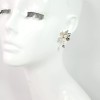 Fashion Jewelry E0626 Dainty Rhinestones Bead Deco Flower Petal Design