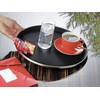 Esmeyer 307-010 Antirutsch-Tablett Tennessee, Fiberglas/Gummi, schwarz/Silber, 37 x 37 x