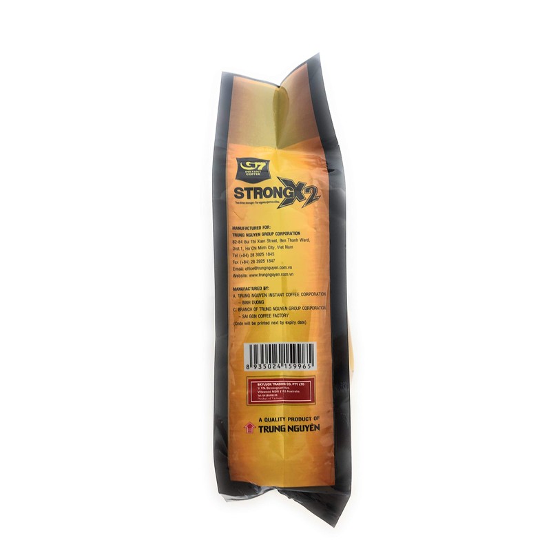 Trung Nguyen G7 3-in-1 Strong X2 Instant Premium Vietnamese Coffee,