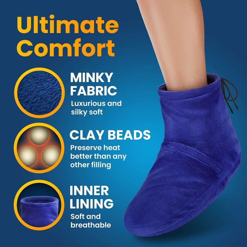 Microwaveable Booties and Feet Warmers - Deep-penetrating heat for relieving
