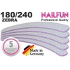 Pack of 5 Professional Zebra Files Banana 180/240 - Nail