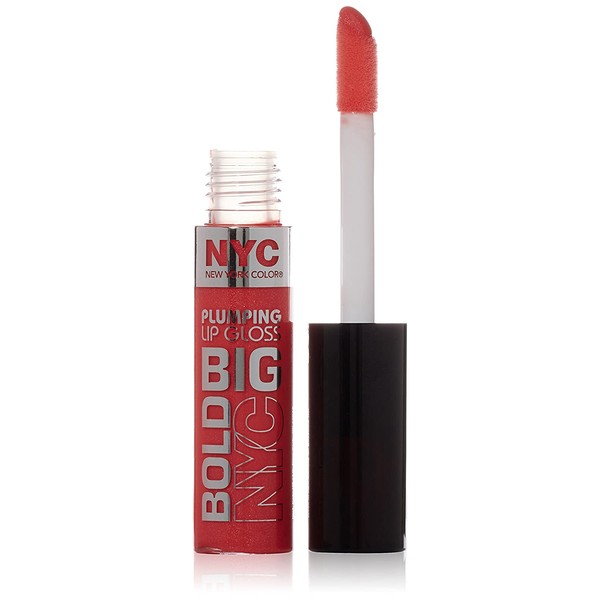 N.Y.C. New York Color Big Bold Plumping and Shine Lip Gloss, Coral To The Max, 0.39 Fluid Ounce