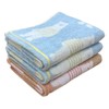 Imabari Towel Face Towel, Set of 3, Border Bear Pattern,