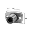 sourcing map LMH6UU Two Side Cut Flange Linear Ball Bearings,