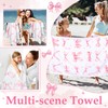 R HORSE Coquette Pink Bow Beach Towel for Girls Women,