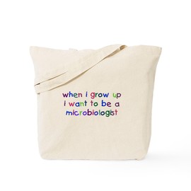 CafePress Grow Up Microbiologist Tote Bag Reusable Natural Beige Canvas Shopping Bag