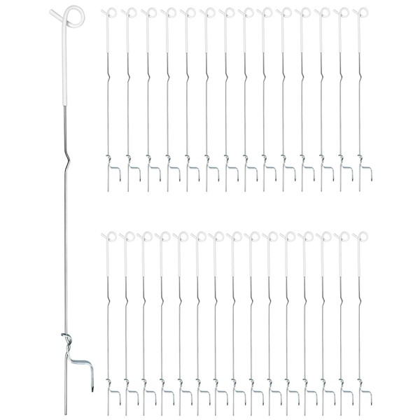 QWORK Electric Fence Post - 41 Inch Stainless Steel Pigtail