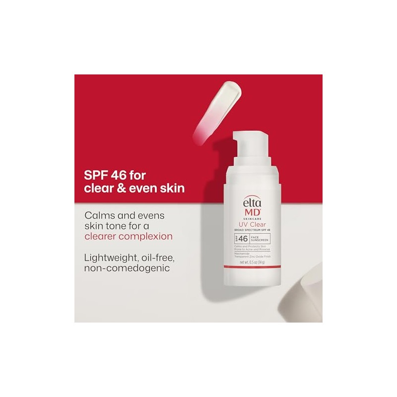 EltaMD UV Clear Face Sunscreen SPF 46, Oil Free Sunscreen